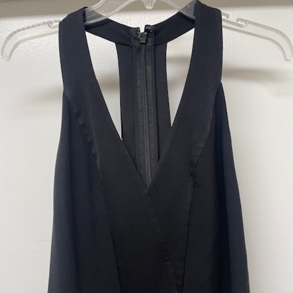 EUC BCBGMAXAZRIA BLACK EMANUEL CUTOUT JUMPSUIT PANTSUIT - Picture 6 of 14